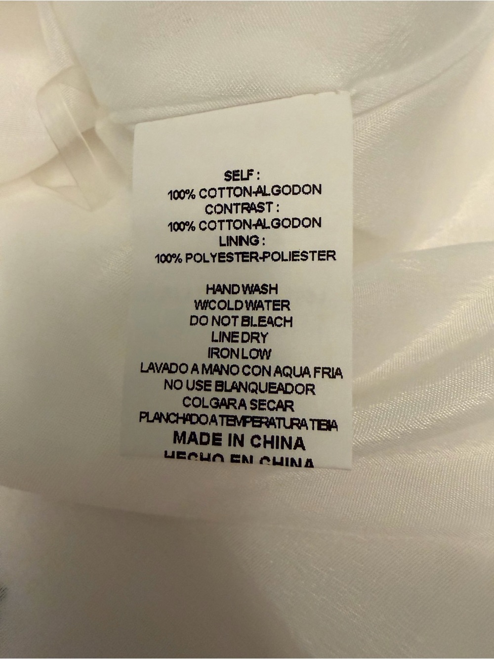 &merci White Embroidered with Lemons Sleeveless Tunic with Blue Stripe Collar - Picture 4 of 4